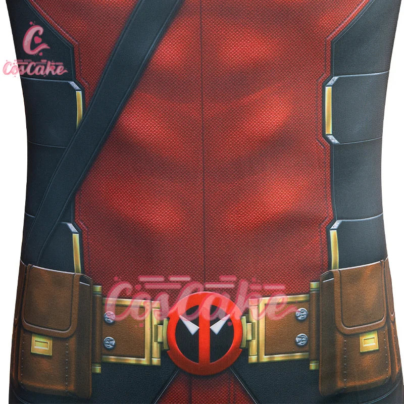 New Deadpool 3 Cosplay Cosplay Cosutme Wade Winston Wilson Jumpsuit Belt Set Movie Anti-hero Suit Halloween Custom Made