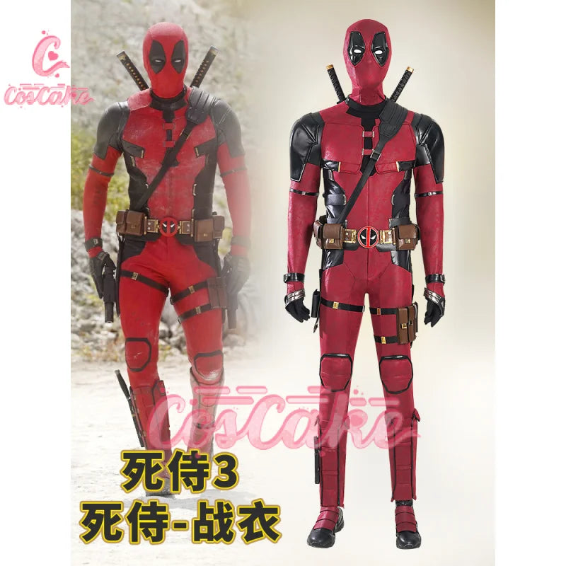 New Deadpool 3 Cosplay Cosutme Wade Winston Wilson Jumpsuit Belt Cosplay Costume Movie Anti-hero Suit Halloween