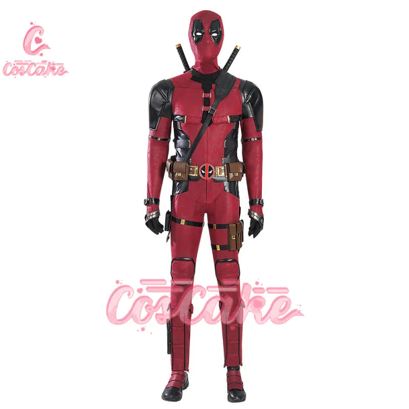 New Deadpool 3 Cosplay Cosutme Wade Winston Wilson Jumpsuit Belt Cosplay Costume Movie Anti-hero Suit Halloween