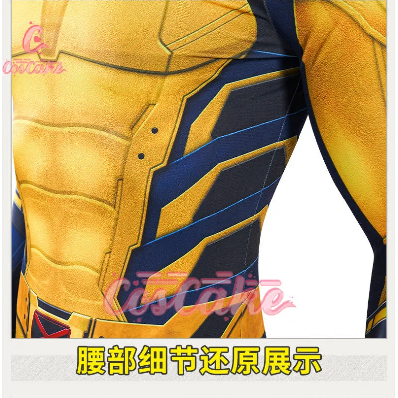 New Deadpool 3 Wolverine Cosplay Costume Superhero Cosplay Zentai Full Set With Bosysuit Shoes Handmade Halloween Man Outfit