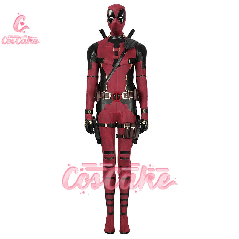 New Deadpool Cosplay Cosutme Wade Winston Wilson Jumpsuit Belt Cosplay Costume Movie Anti-hero Suit Halloween Women's version