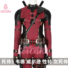 New Deadpool Cosplay Cosutme Wade Winston Wilson Jumpsuit Belt Cosplay Costume Movie Anti-hero Suit Halloween Women's version