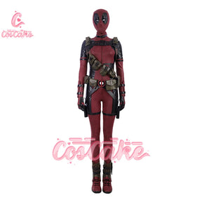 New Deadpool  Cosplay Cosutme Wade Winston Wilson Jumpsuit Belt Cosplay Costume Movie Anti-hero Suit Halloween Women's version