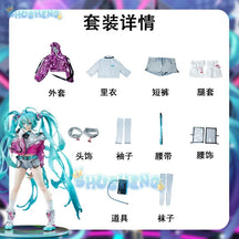 Neu Hatsune Miku Cosplay Kostüm Perücke Schuhe anzug yoneyamai lolita Kleid Mädchen Frauen Halloween 