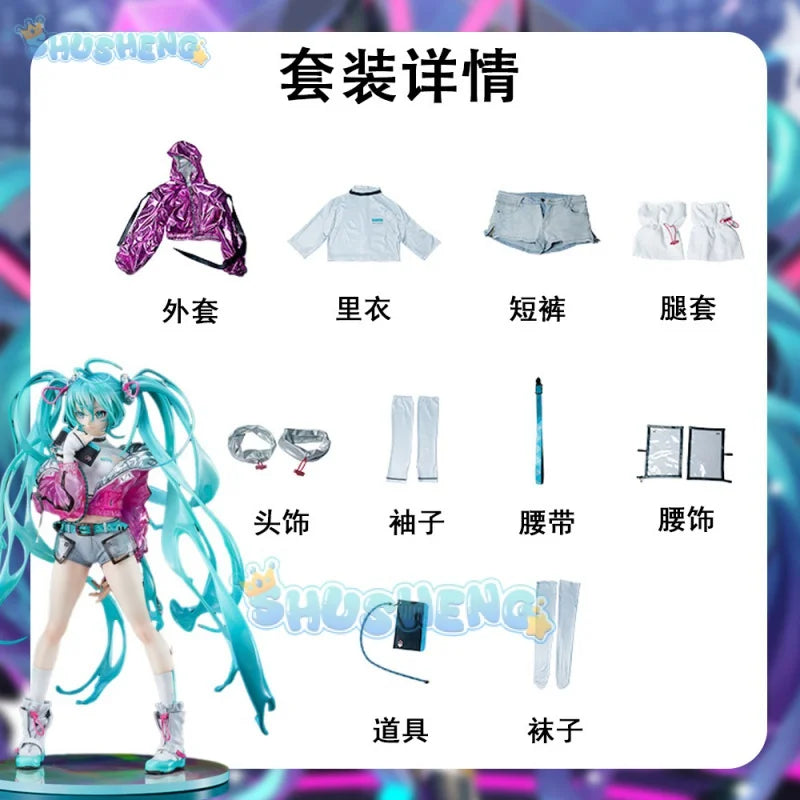 Neu Hatsune Miku Cosplay Kostüm Perücke Schuhe anzug yoneyamai lolita Kleid Mädchen Frauen Halloween 