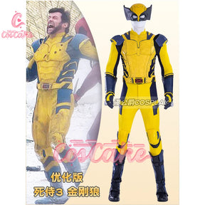 New Movie Deadpool 3 Wolverine Cosplay Costume Jumpsuit Vest Shoulder Armor Gloves Belt For Men Custom Made