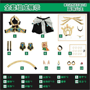 New Riju cosplay skirt Zelda cosplay costume the legend tears of the Kingdom set necklace tops skirt custom made