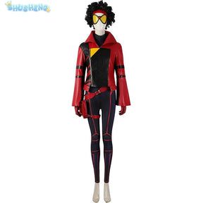 New XXS-XXL Spider-Woman Cosplay Jessica SpiderGirl Costume Superhero Outfit Bodysuit Halloween Spiderwoman Costume