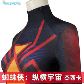 New XXS-XXL Spider-Woman Cosplay Jessica SpiderGirl Costume Superhero Outfit Bodysuit Halloween Spiderwoman Costume