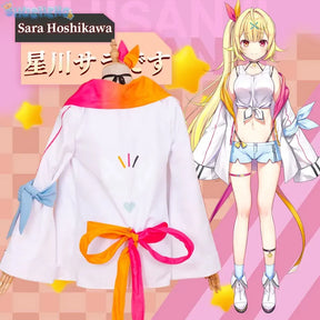 Nijisanji vtuber Hoshikawa Sara initial clothing women cosplay costume cos game anime party uniform Hallowen play role clothes