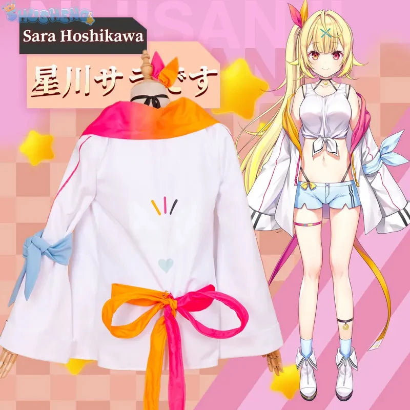 Nijisanji vtuber Hoshikawa Sara initial clothing women cosplay costume cos game anime party uniform Hallowen play role clothes