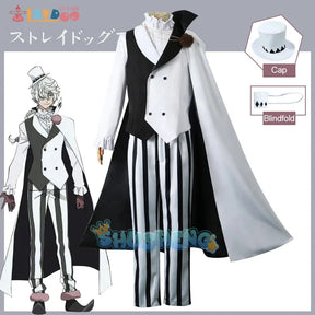 Nikolai Gogol Cosplay Costume Anime Bungo Stray Dogs Season 4   Cloak Uniform Suit Carnival