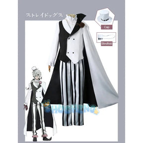 Nikolai Gogol Cosplay Costume Anime Bungo Stray Dogs Season 4   Cloak Uniform Suit Carnival