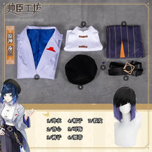 Ningguang Yelan clothing cosplay Genshin impact wig Baotou ear accessories waist Halloween male and woman uniform