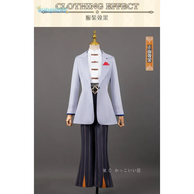 Ningguang Yelan clothing cosplay Genshin impact wig Baotou ear accessories waist Halloween male and woman uniform