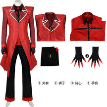 Anime Hazbin Cosplay Hotel Alastor Cosplay Costume Red Uniform Radio Demon Role Play Halloween Carnival Party Outfit