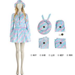 Movie Barbiee Cosplay Costume Halloween Princess Dress Delancy Wen COS Outfit Women Uniform Top Skirts Carnival Party