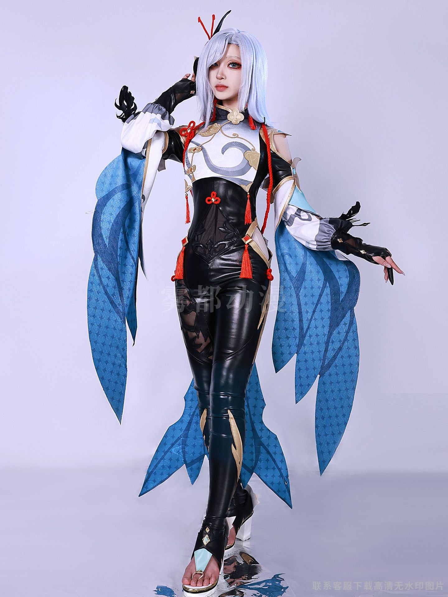 Shenhe Cosplay Costume Genshin Impact Adult Carnival Uniform Wig Anime Halloween Costumes Women Game