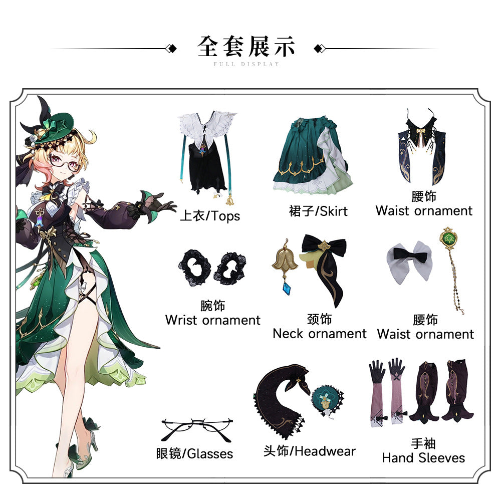 Emilie Cosplay Costume Genshin Impact Carnival Uniform Wig Anime Halloween Costumes Women Game