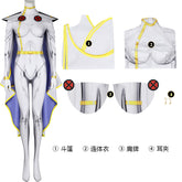 X Men 97 Storm Ororo Munroe Cosplay Costume Halloween Woman Bodysuit Zentai Jumpsuit with Cloak Party