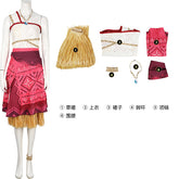 Moana Cosplay Costume Princess Dress Adult Top Skirt Necklace Full Set Female Halloween Carnival Party Moana2 Dress Outfits