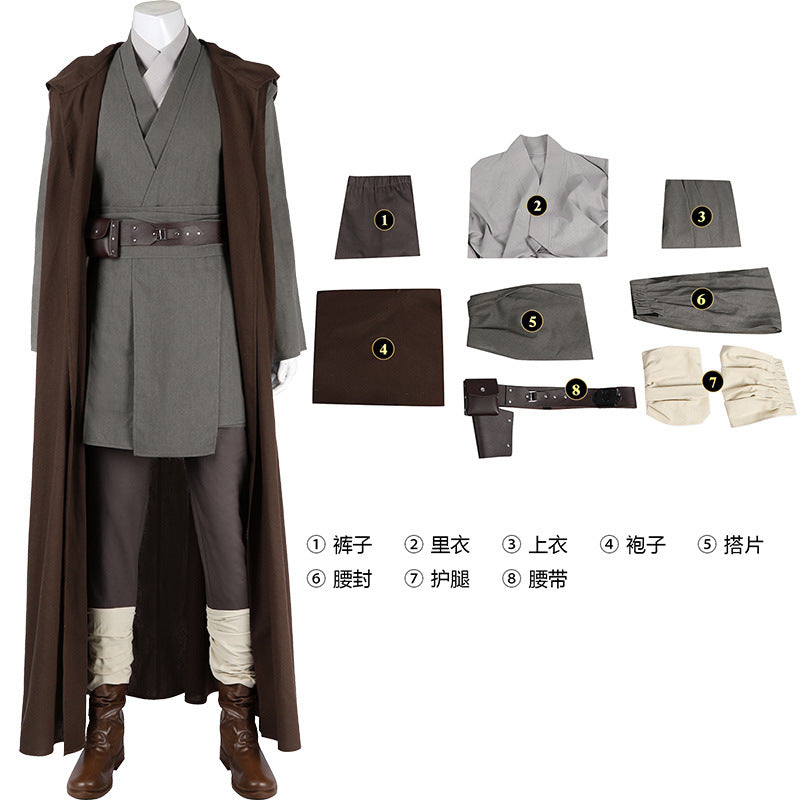 Star Wars Cosplay Costume Obi-Wan Kenobi Cosplay Costume Halloween Cosplay Costume Set