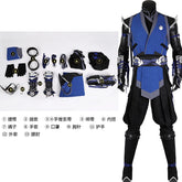 Sub Zero Cosplay Role Play Anime Game Mortal Kombat Costume Disguise Adult Men Cosplay Roleplay Fantasia Outfits Male Halloween