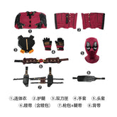 Fantasy Dead Cosplay Pool Cosplay Boys Adult Men Outfits Male Superhero Disguise Costume Bodysuit Gloves Halloween Fantasia Suit