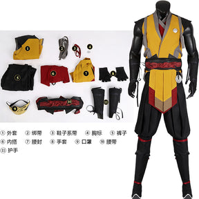 Mortal Kombat Cosplay Scorpion Cosplay Costume Fantasia Top Pants Mask Role Play Outfits Halloween Carnival Party Disguise Suit