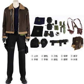 Biohazard Resident 4 Remake Leon S Kennedy Evil Cosplay Costume Jacket Coat Tops Pants Man Fantasia Outfits Halloween Party Suit