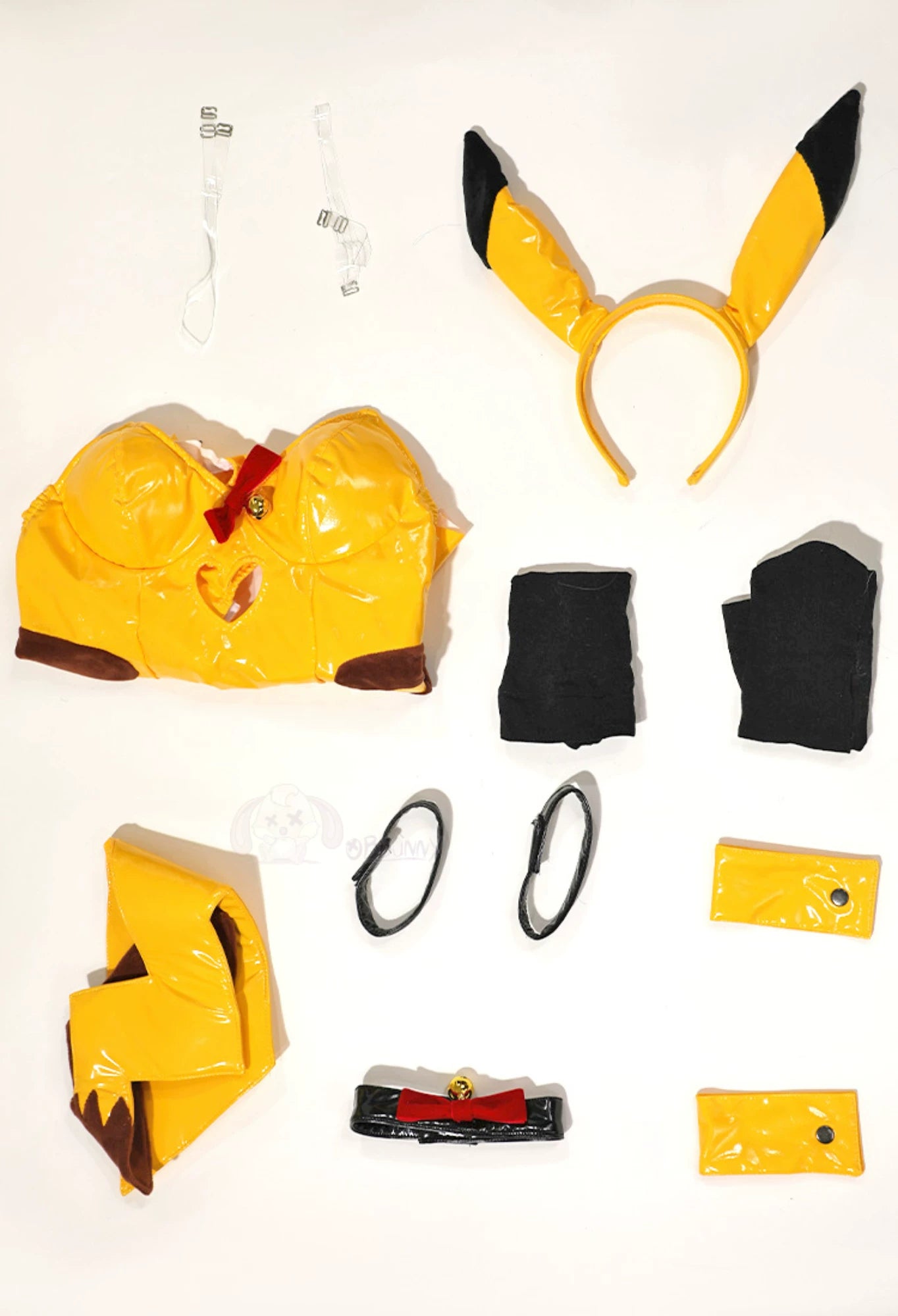 Cosplay Series: Pokemon- Pikachu doujin cute bunny girl Cosplay sexy PU bodycon dress Costume full set Shushengcos S-XL