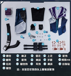 Game Cosplay Series:  Fade -Valorant Cosplay Outfit/Props Costume full set Shushengcos S-XL