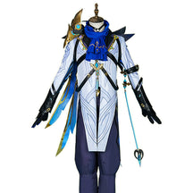 Game Genshin Impact II Dottore Costume The Doctor Cosplay Costume for Halloween Christmas Party Masquerade Anime Wig Shoes