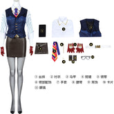 Woman Valorant Chamber Cosplay Costume Female Vest Shirt Skirt Outfit with Accessories Full Set and Individual Items Are Sold