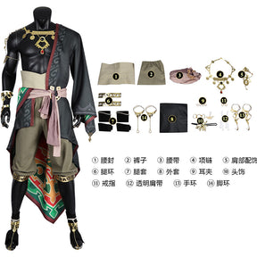 New Game Ganondorf Tears of the Kingdom Cosplay Costume Character Uniform Halloween Carnival Costume Complete Set Men Suit