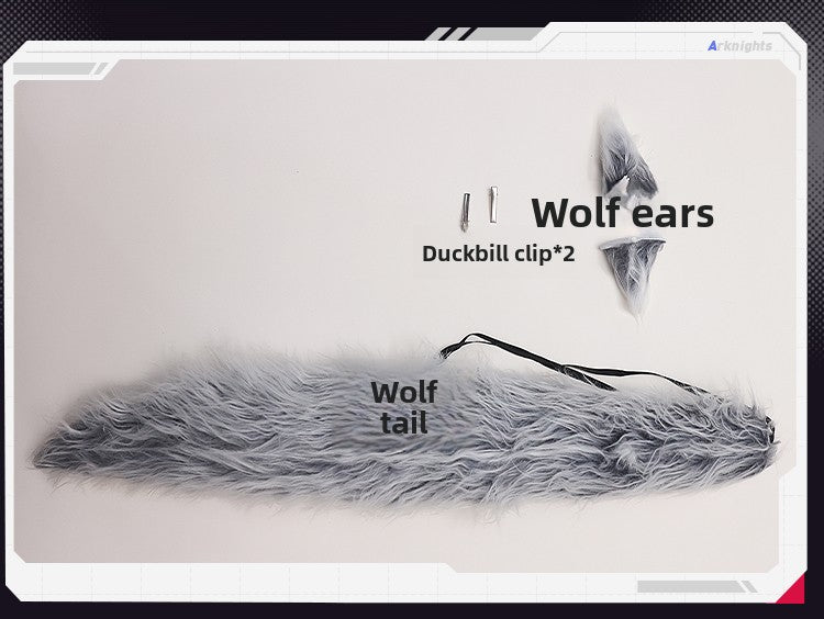 Game Cosplay Series: Arknights Lappland Elite 2 Cosplay Costume Full Set with Wolf Ears and Tail high quality Shushengcos