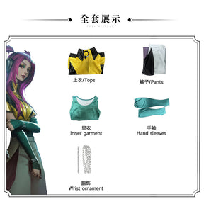 LOL Heartsteel Alune Wig Cosplay Costume Purple Wig Game Cosplay Halloween Anime Event Outfit Women Suit Uniform