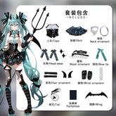 Hatsune Miku Little Devil Cosplay Dresses Miku Little Demon Raccoon Cosplay Costume Halloween Rascal Miku Cosplay Dresss