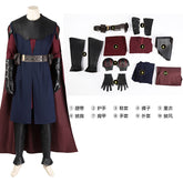 Jedi Knight Anakin Skywalker Cosplay Costume Movie Space Battle Warrior Roleplay Leather Armor Suit Adult Halloween Party Outfit