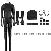 Catwoman Selina Kyle Cosplay Costume Black PU Leather Jumpsuit Eyemask Women Dark Knight Rises Outfits Suit for Halloween Party