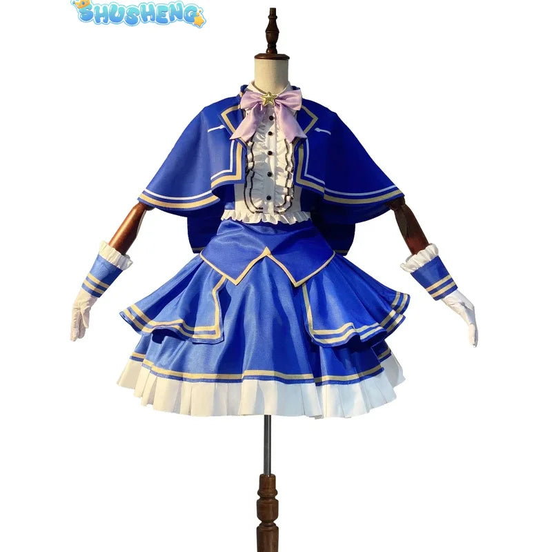 Pripara Manaka Laala Little Blue Dress Women Cosplay Costume Cos Game Anime Party Uniform Hallowen Play Role Clothes Clothing