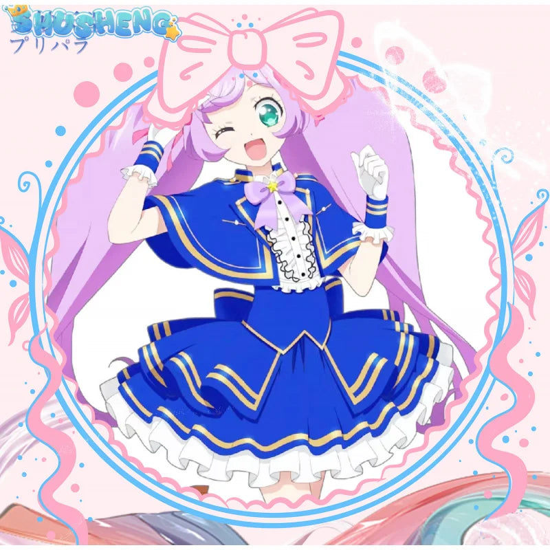 Pripara Manaka Laala Little Blue Dress Women Cosplay Costume Cos Game Anime Party Uniform Hallowen Play Role Clothes Clothing