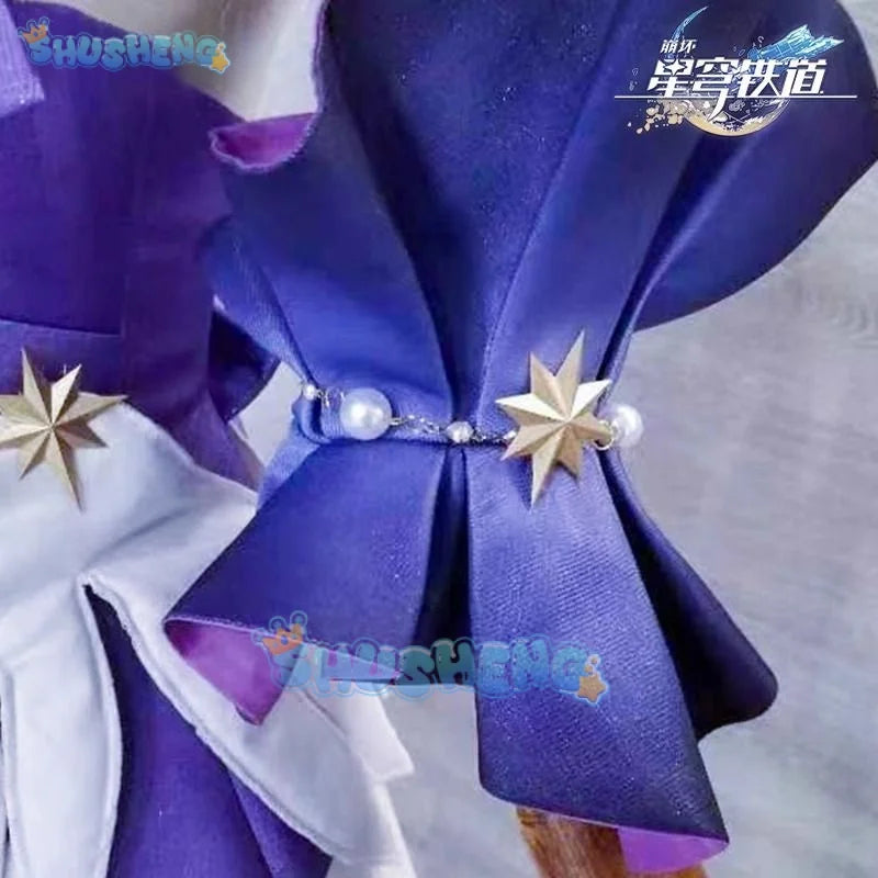 Robin Cosplay Costume Dress Honkai Star Rail Uniform Wings Headwear Earrings Singer Brother Sunday Halloween Party Women Prop