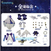 Robin Cosplay Costume Dress Honkai Star Rail Uniform Wings Headwear Earrings Singer Brother Sunday Halloween Party Women Prop