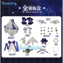 Robin Cosplay Costume Dress Honkai Star Rail Uniform Wings Headwear Earrings Singer Brother Sunday Halloween Party Women Prop