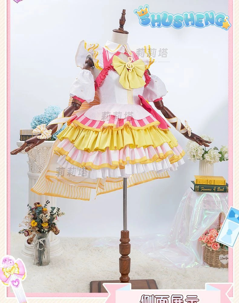 Manaka Laala Cosplay Anime Pripara Costume Sweet Gorgeous Uniform Dress Women Halloween Carnival Role Play Clothing S-XXL