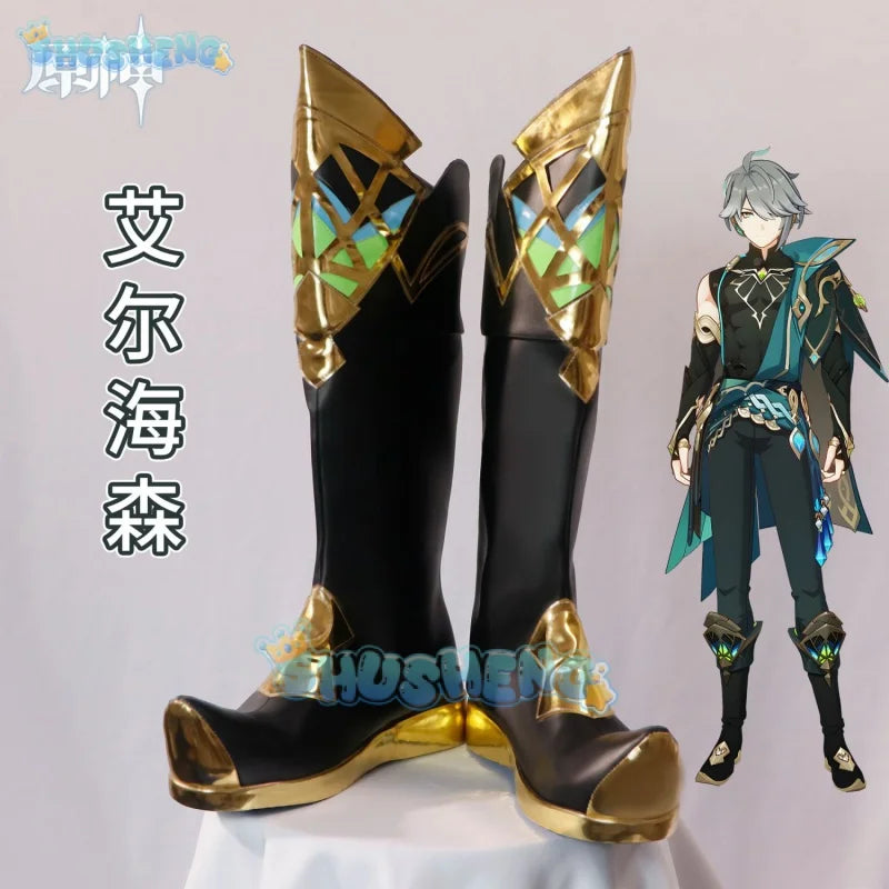 Genshin Impact Cos Alhaitham Cosplay Anime Spiel Charakter Schuhe 