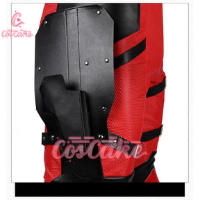 New Movie Deadpool Cosplay Costume Red Zentai Bodysuit Party Men Wolverine Full Jumpsuits Sword Bag Boots Belt Custom Made