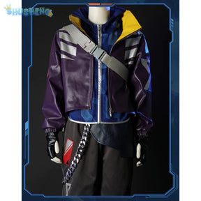 Anime Game LOL True Damage Ekko Fashion Uniform Cosplay Costume Halloween Carnival Party Outfit Casual Clothing Men