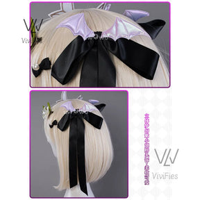 Genshin Impact New Skin Keqing Cosplay Costume Uniform Wig Anime Sexy suspension jumpsuit with small wings Halloween party outfi